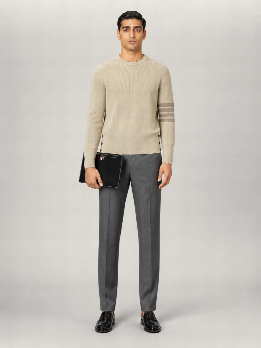 Thom Browne Calf Leather Penny-Slot Loafers