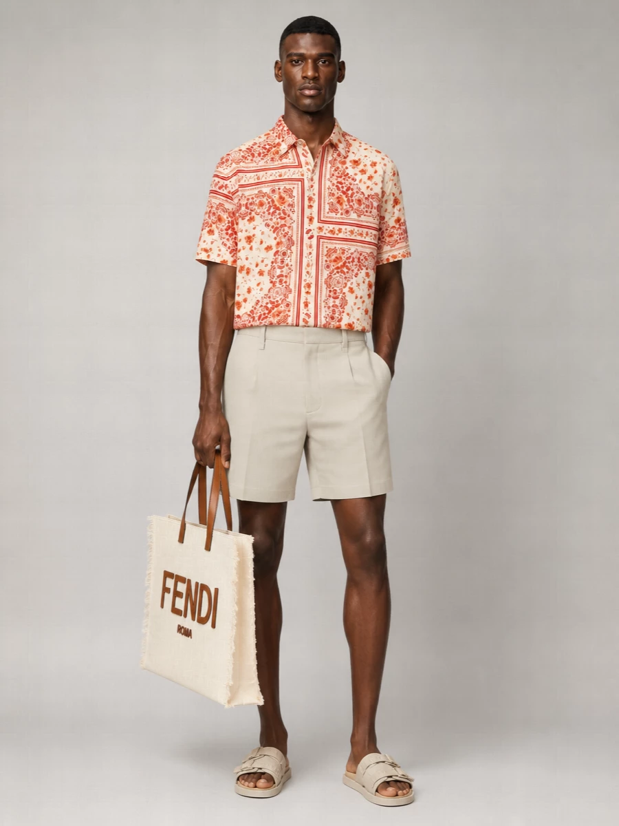 Fendi Silk Printed Shirt
