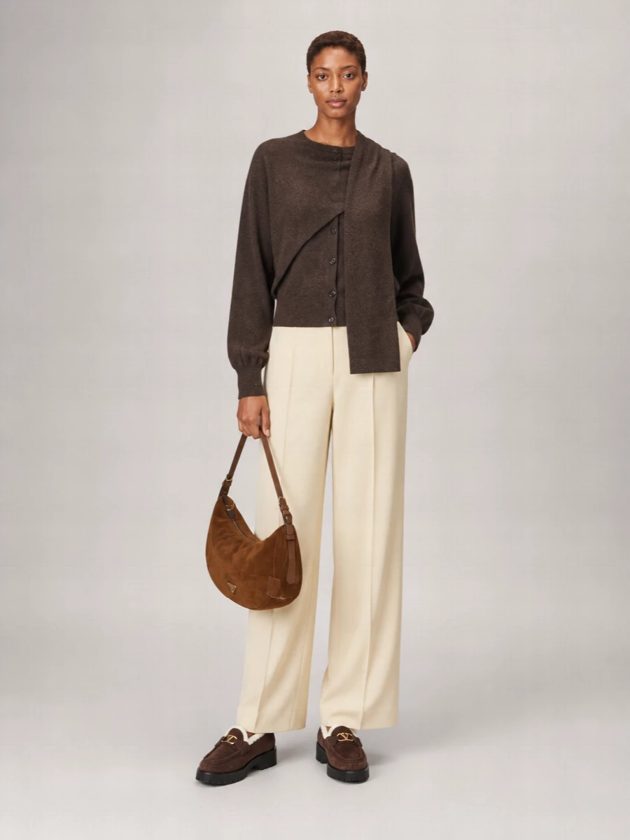 Prada Demi-Lune Large Leather Shoulder Bag