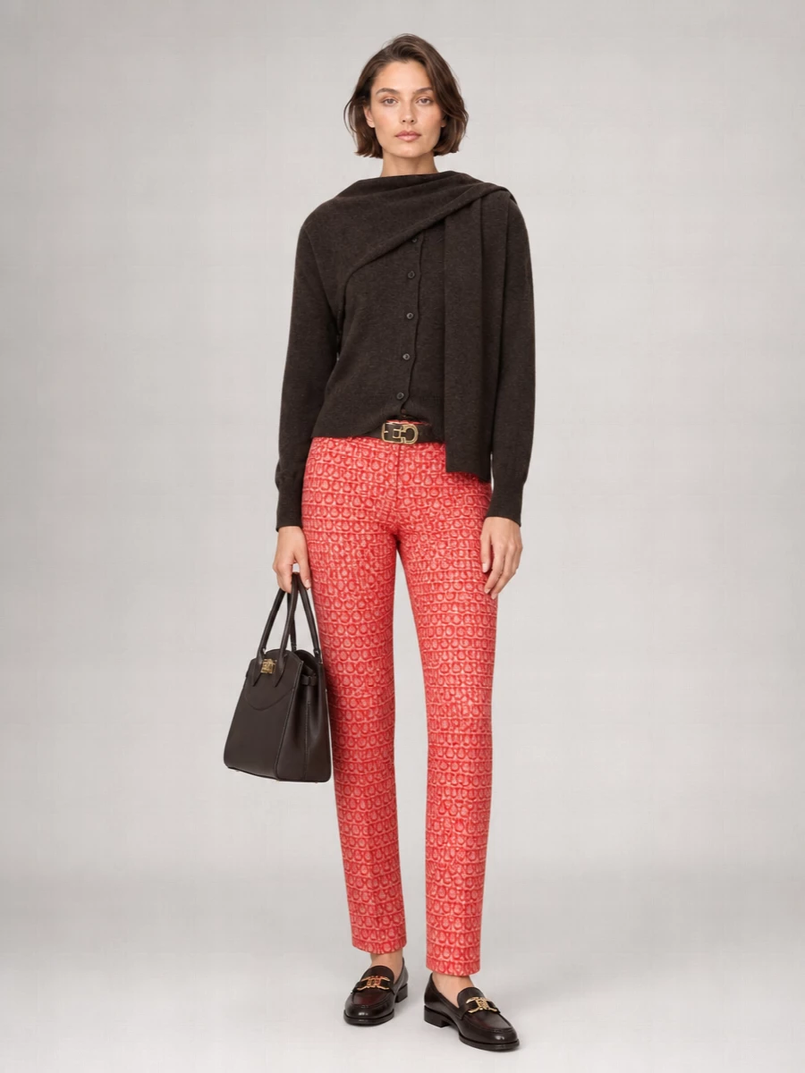 Ferragamo Silk Slim-Fit Trousers