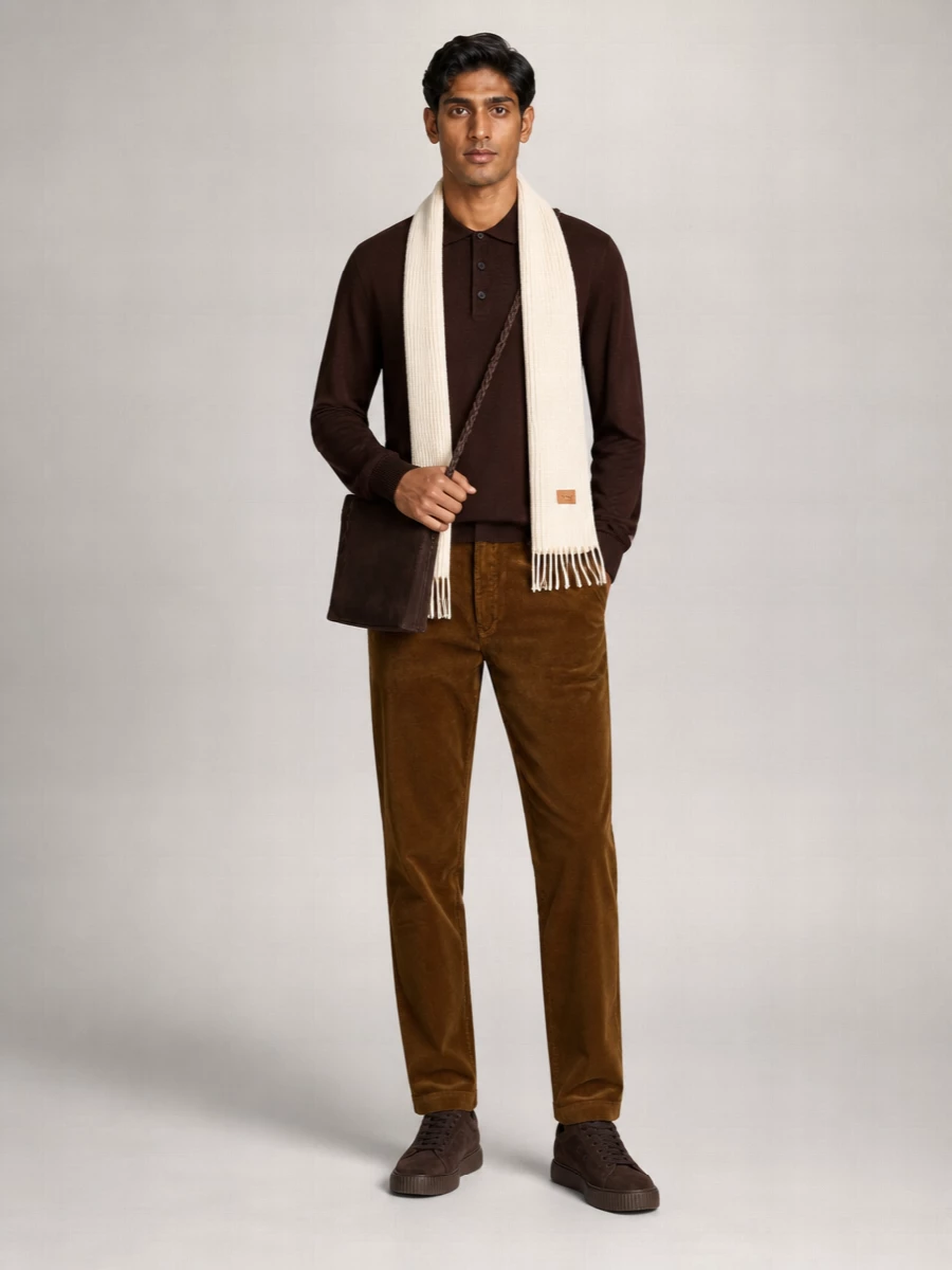 Vince Merino Wool Polo Jumper