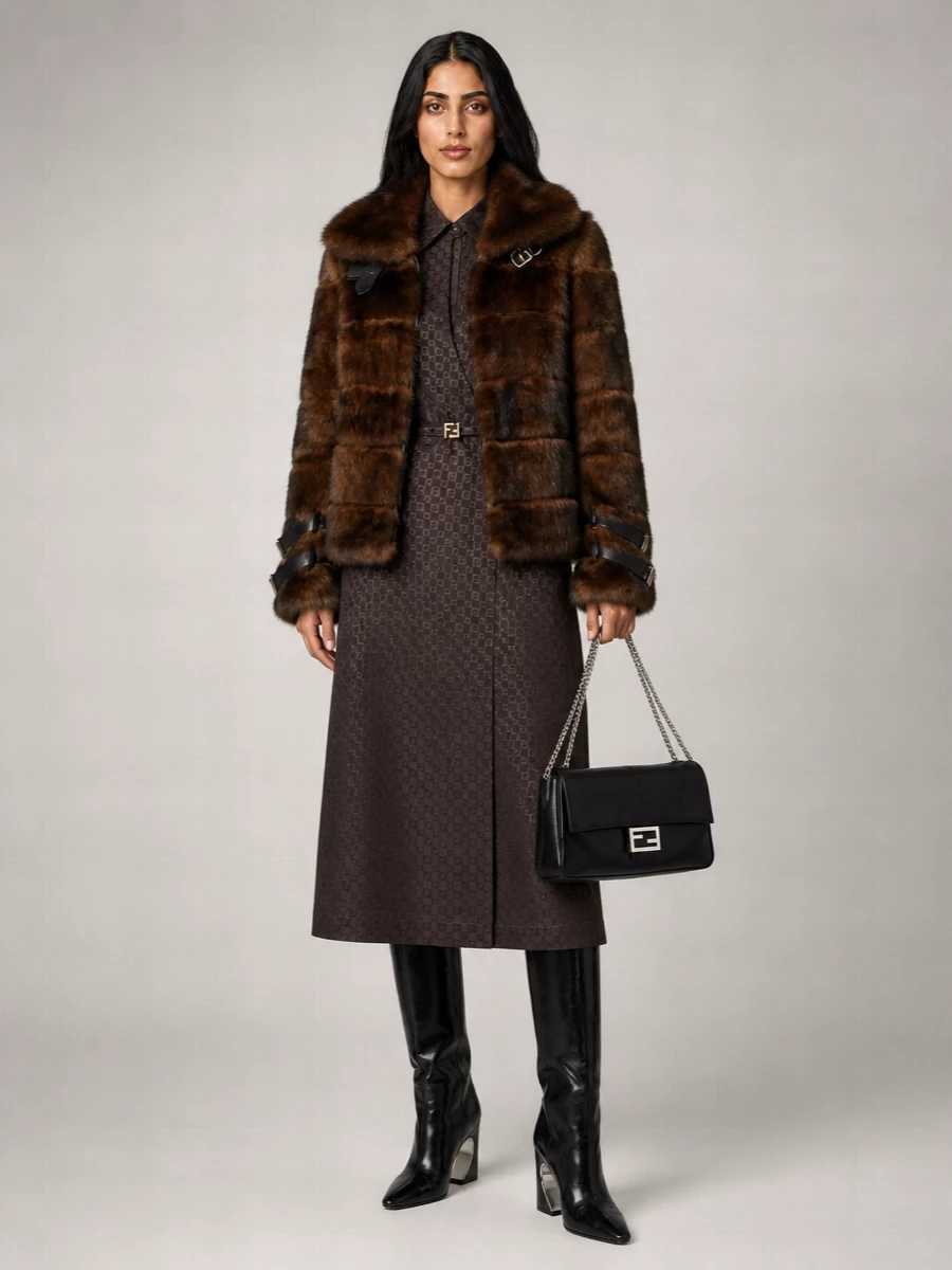 Fendi Shearling Aviator Jacket