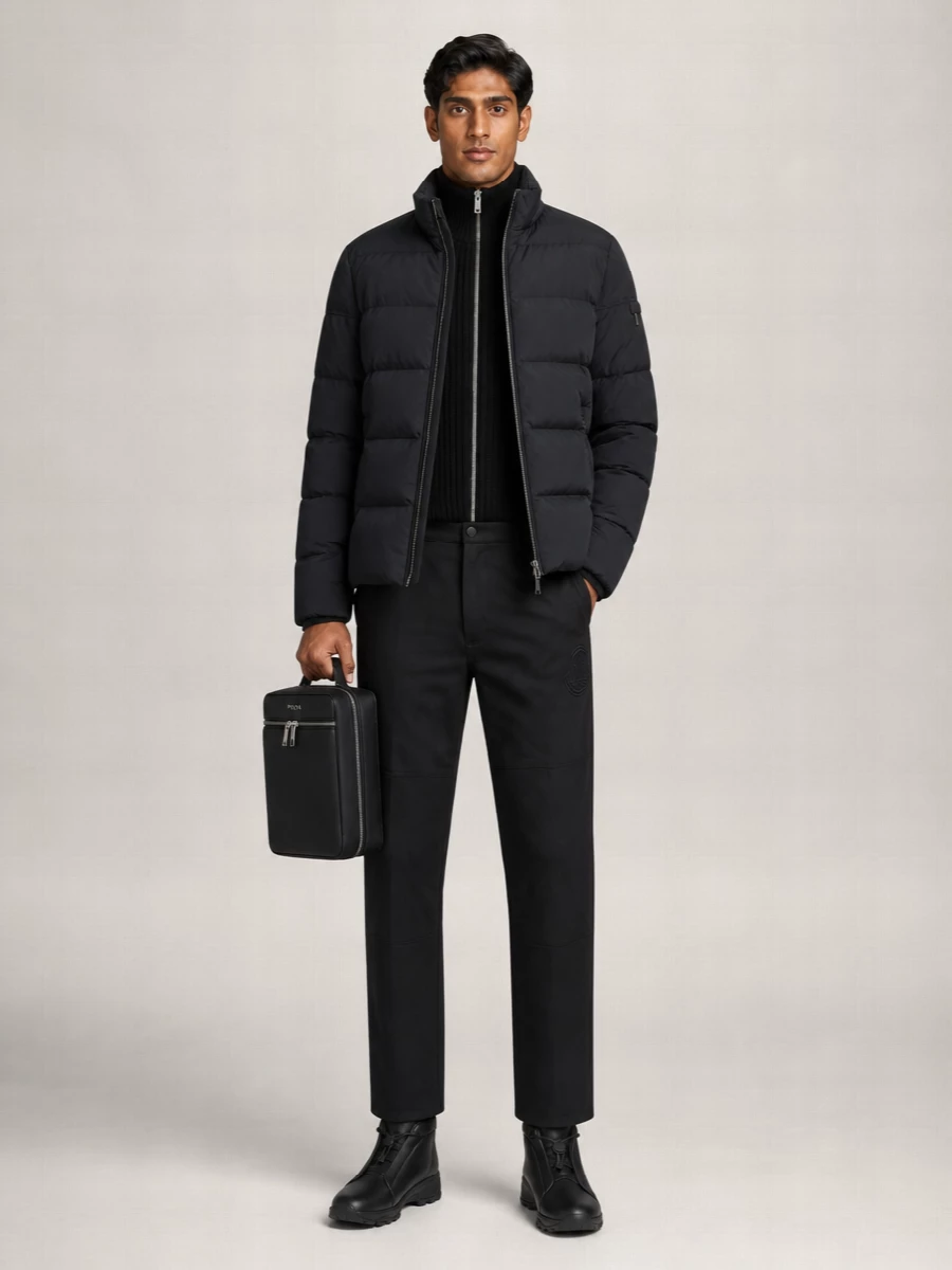 Moorer Wool Cashmere Quilted Hooded Puffer Jacket