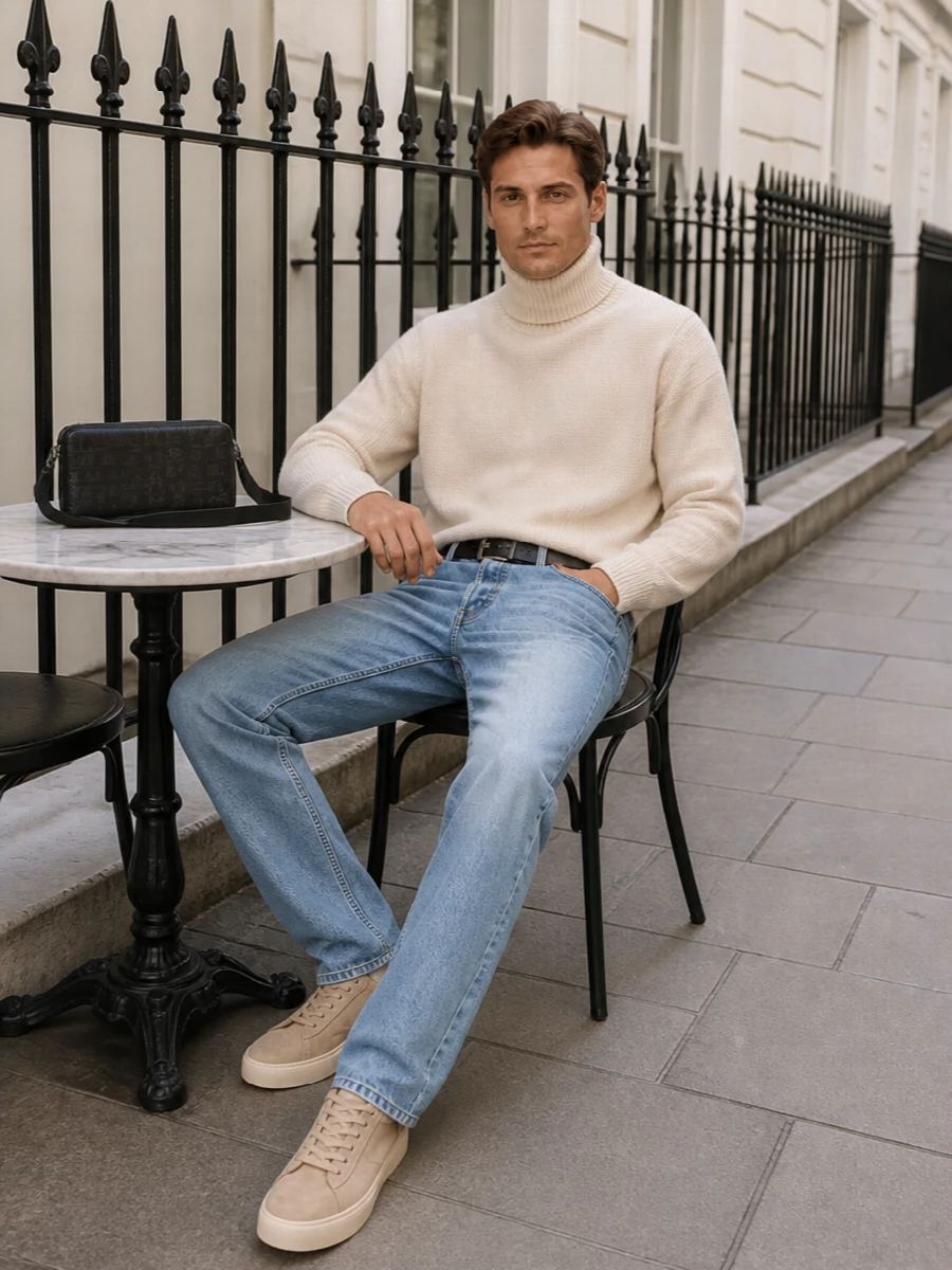 Fear of god jeans buttercream knit suede sneakers