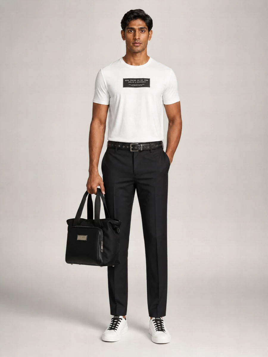 Dolce&Gabbana Logo-Print Cotton Crew-Neck T-Shirt