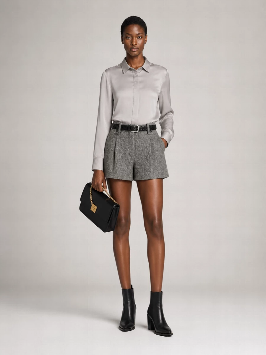 Golden Goose Virgin Wool High-Rise Wide-Leg Cropped Trousers