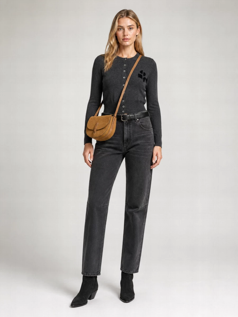 Isabel Marant Etoile Cropped Cotton Wool Cardigan