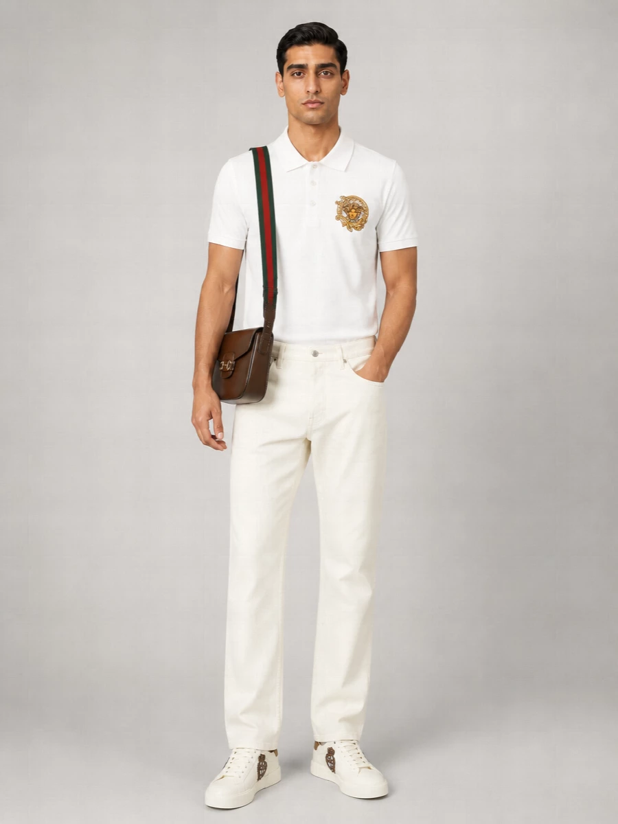 Gucci Leather Messenger Bag