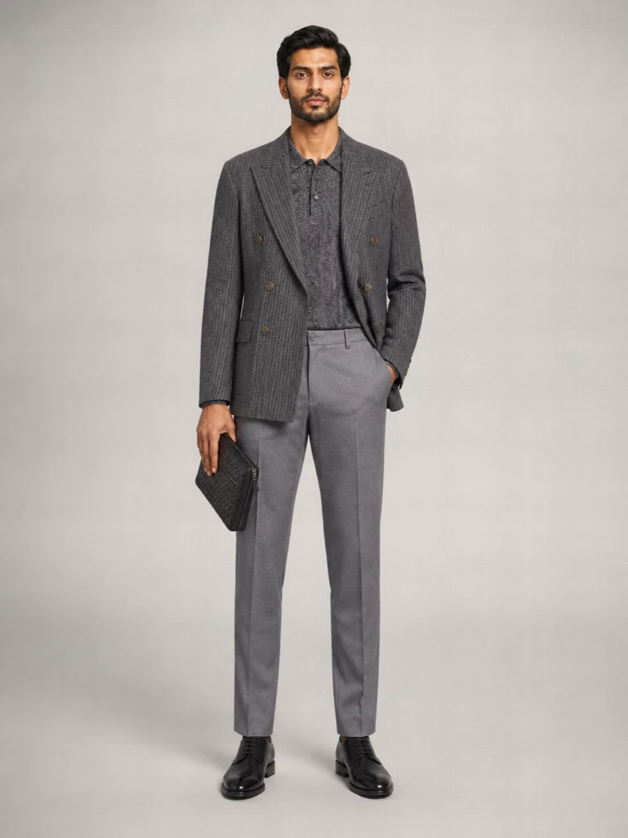 Etro Double-Breasted Embroidered Blazer