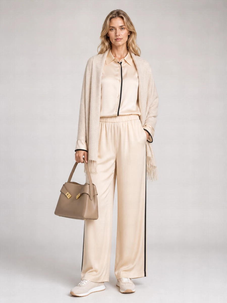 Forte Forte satin wide-leg trousers