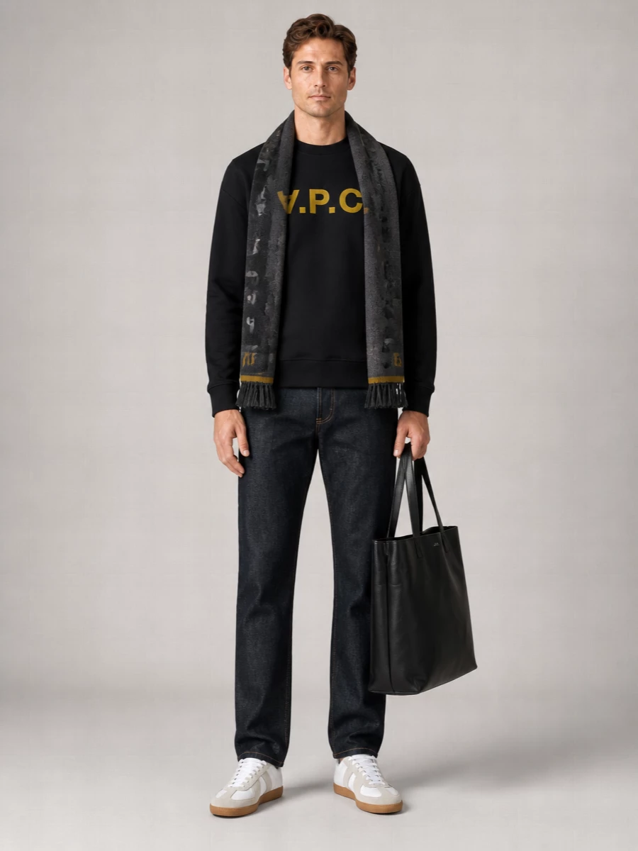 A.p.c. Oversized Logo-Print Cotton Sweatshirt