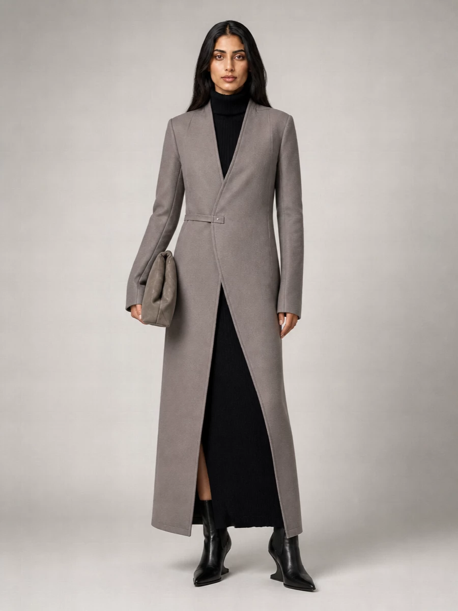 Rick Owens wool single breasted coat