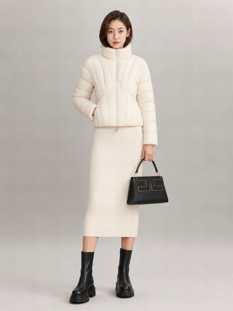 Elisabetta Franchi Quilted Down Parka Coat