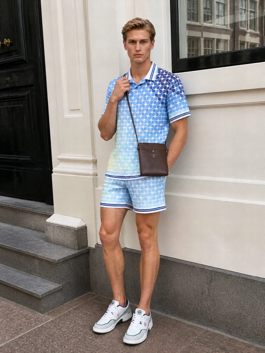 Casablanca ombre deck shorts shirt outfit
