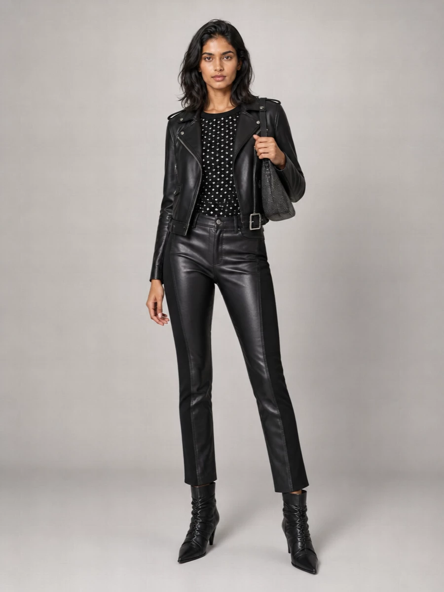 Pinko Leather Biker Jacket