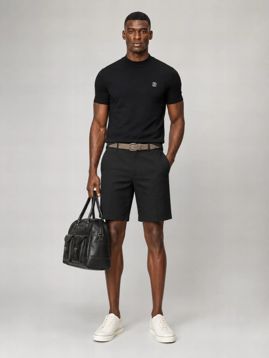 Brunello Cucinelli Black Knit T-Shirt
