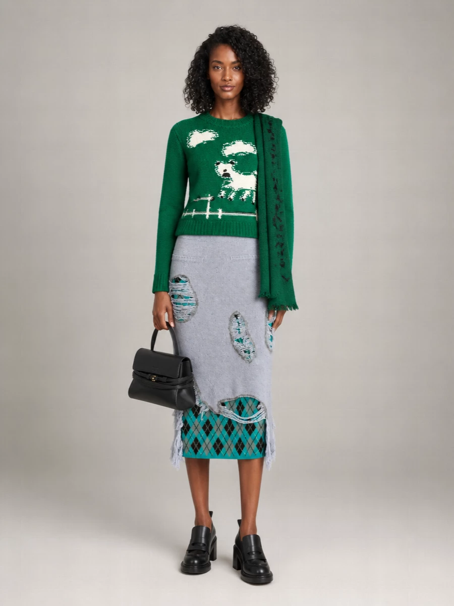 Moschino Virgin Wool Patterned Jumper