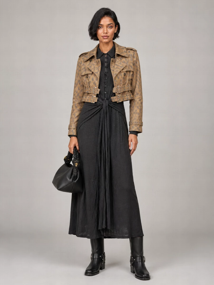 Ganni Leather Lace-Up Boots