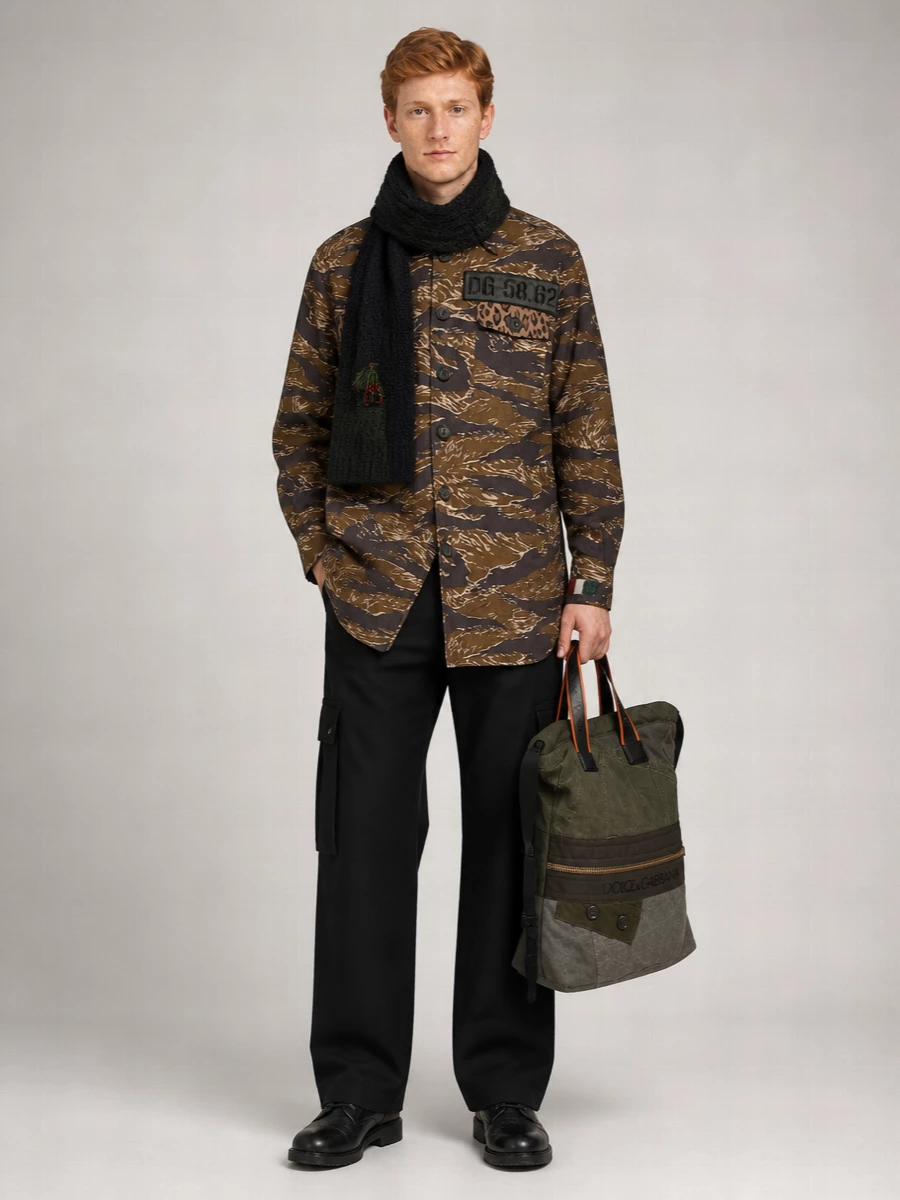 Dolce&Gabbana Cotton Patchwork Backpack