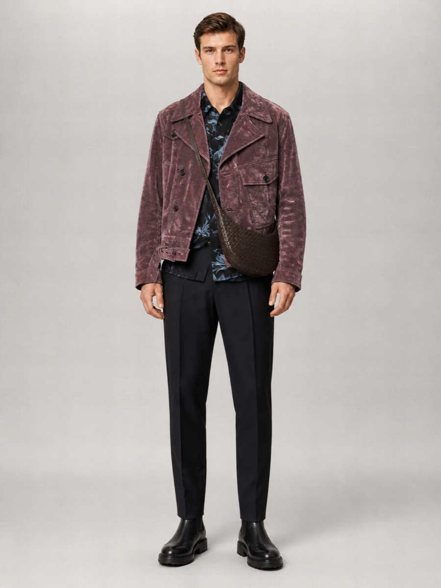 Dries Van Noten Corduroy Biker Jacket