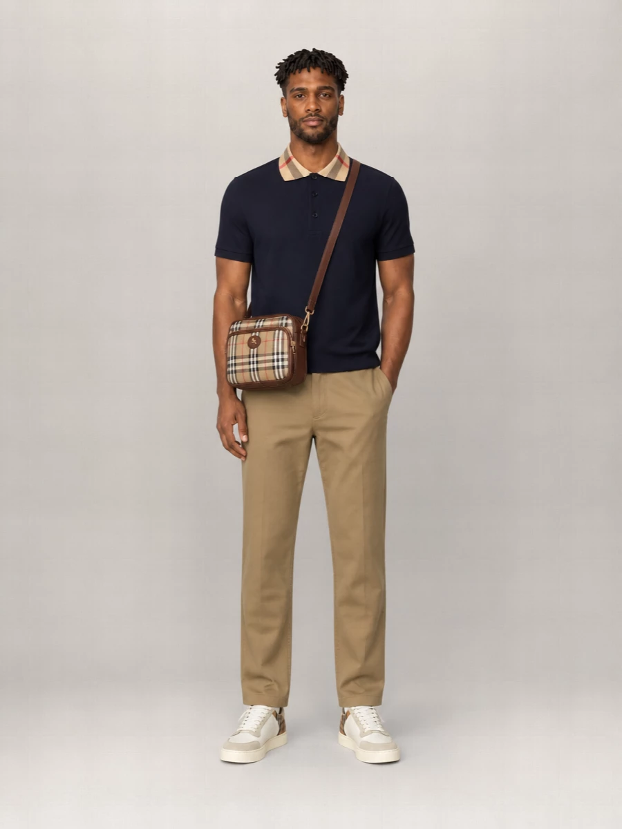 Burberry Leather Check Low-Top Sneakers