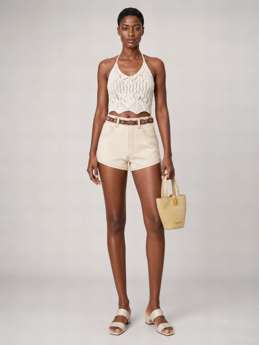 Alanui Denim Mini Shorts