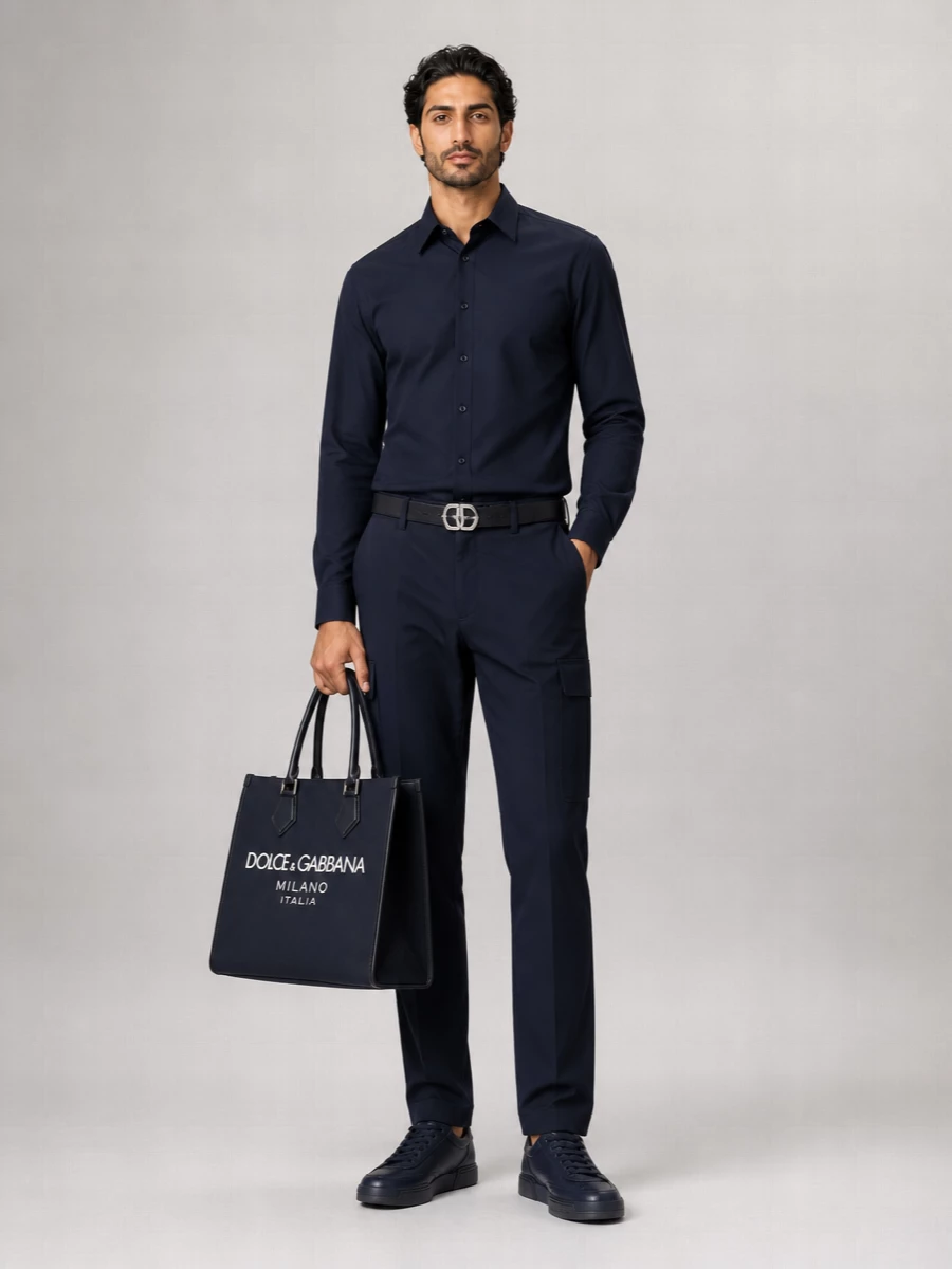Dolce&Gabbana Straight Trousers With Cargo Pockets And Belt Loops