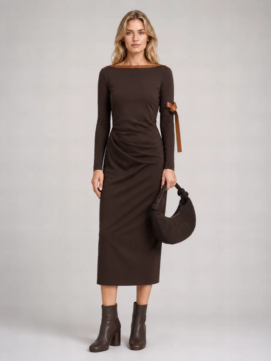 Lemaire Leather Croissant Clutch Bag