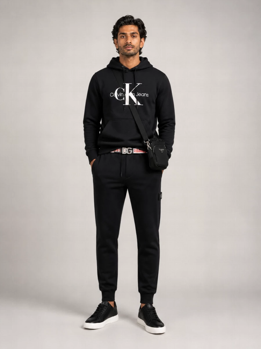 Calvin Klein Cotton Logo-Print Hooded Sweatshirt