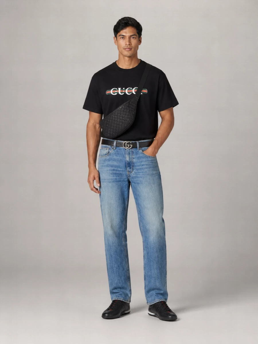 Gucci Printed Cotton Jersey T-Shirt