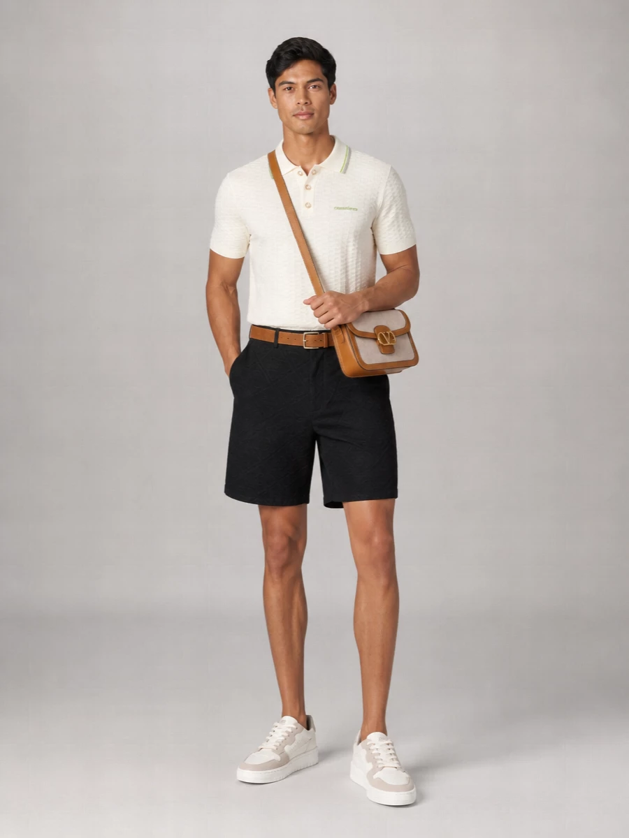 Casablanca Bouclé Polo Shirt