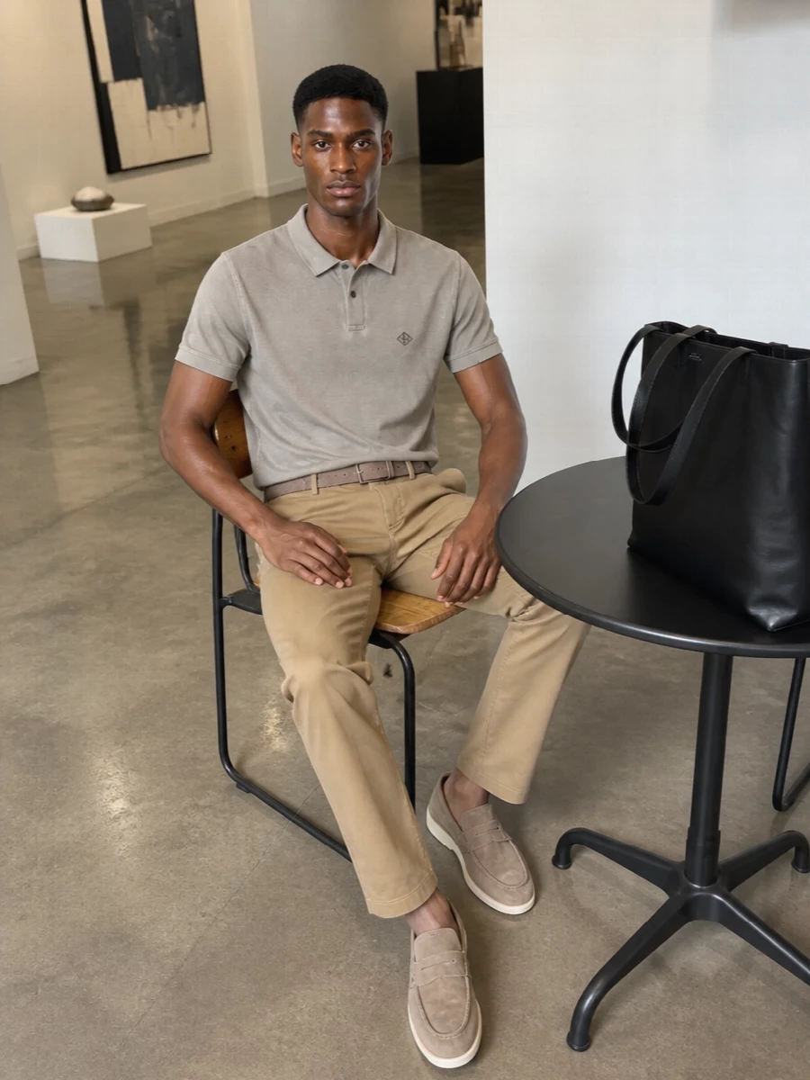 Herno polo tods suede loafers chinos