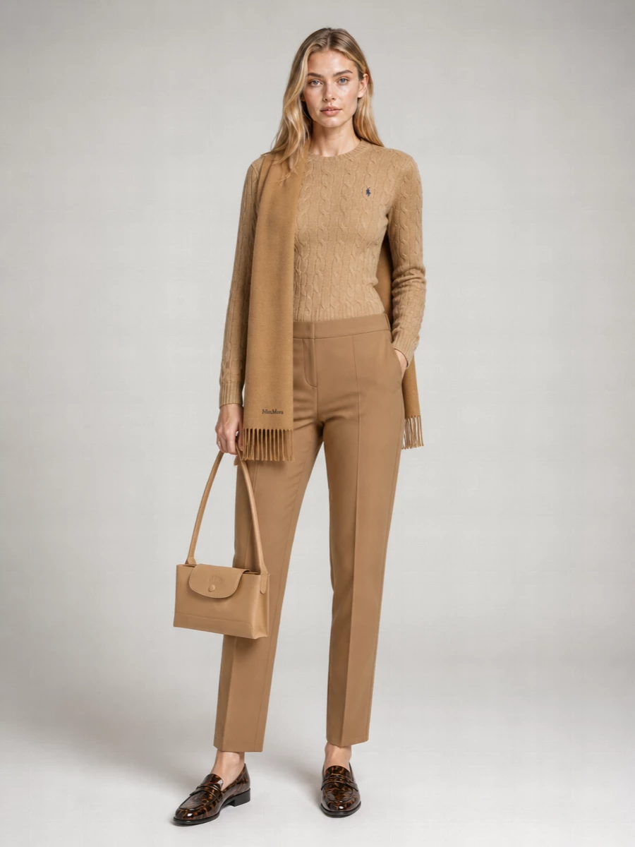 Ralph Lauren Wool Cable Knit Crewneck Sweater