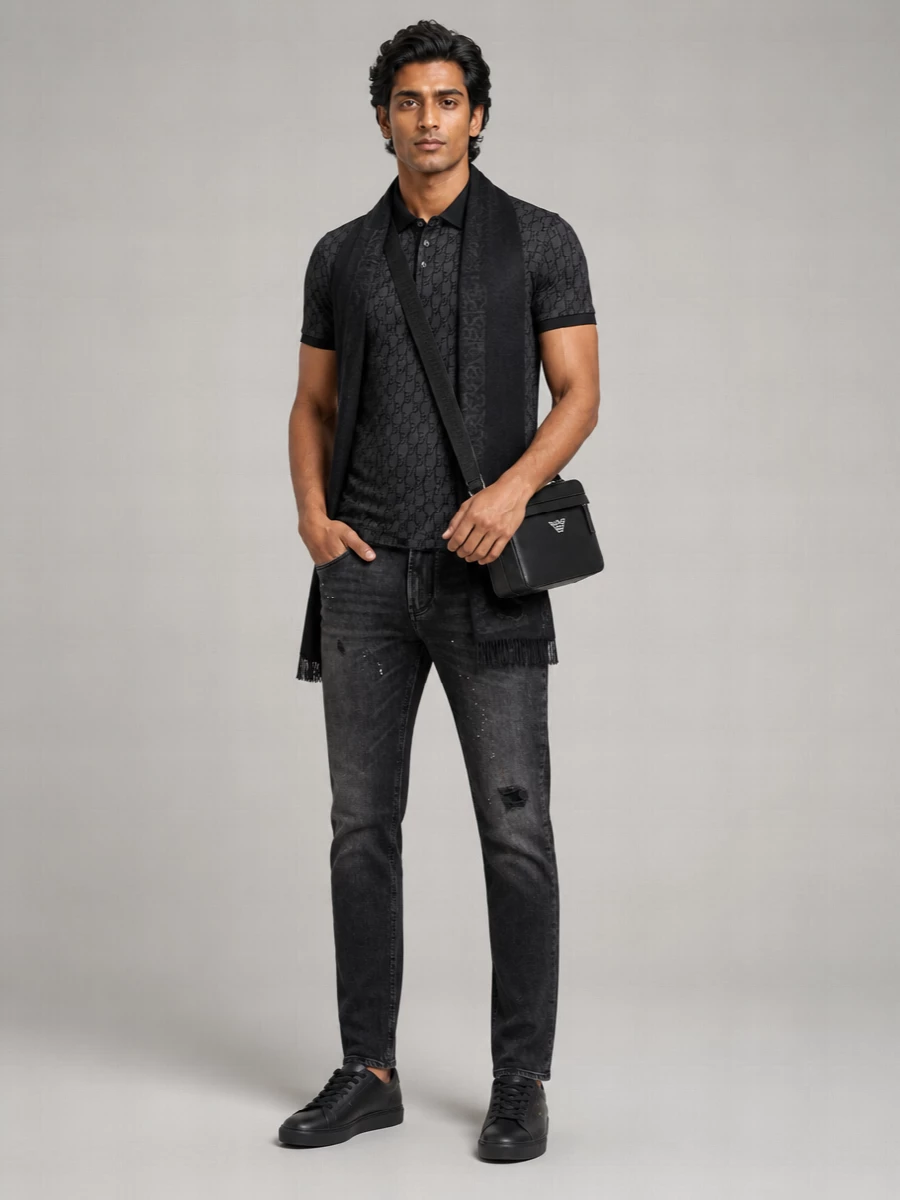 Emporio Armani Logo-Print Polo Shirt