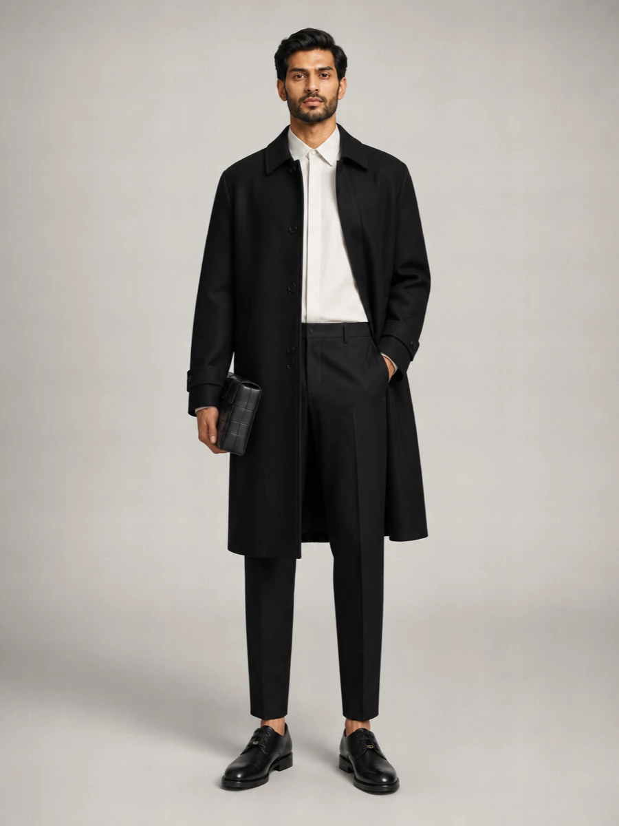 Valentino Garavani Reversible Long Single Breasted Coat