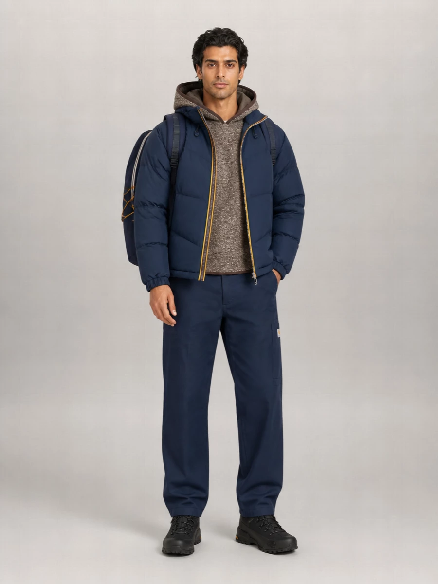 K-Way Down Hooded Puffer Jacket