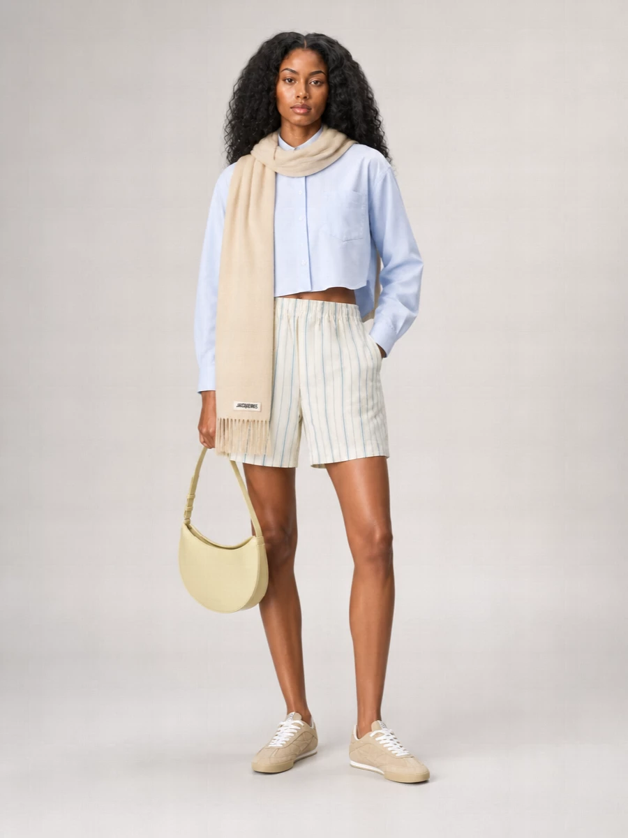Ami Paris Cotton Embroidered Bermuda Shorts