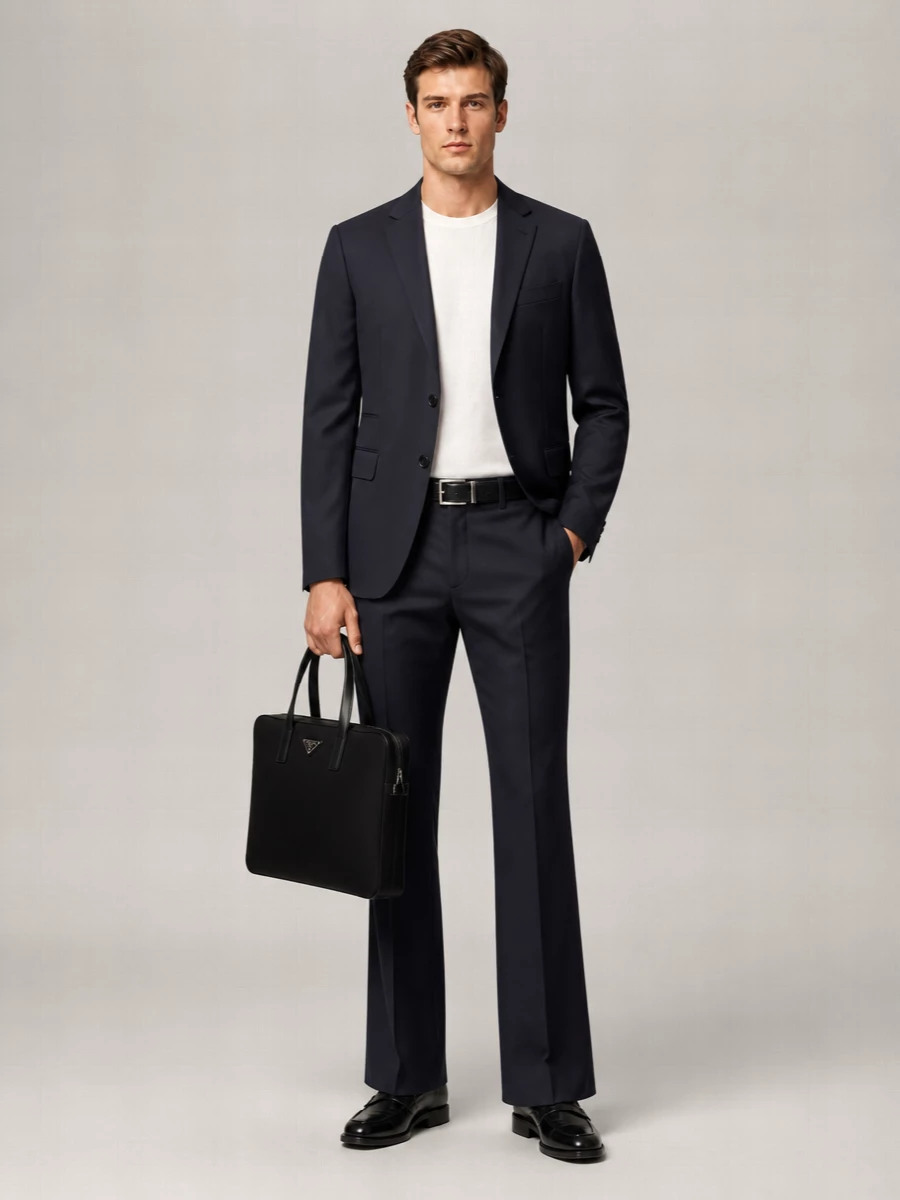 Etro Wool Bootcut Trousers Pinstripe Print