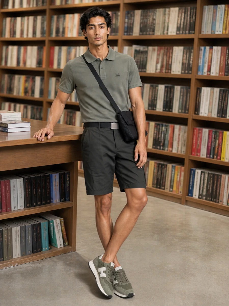 Cp company sage polo cargo shorts hogan sneakers