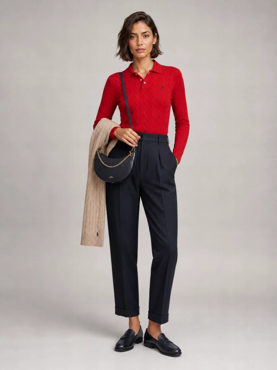 Polo Ralph Lauren Cable-Knit Wool Cashmere Sweater