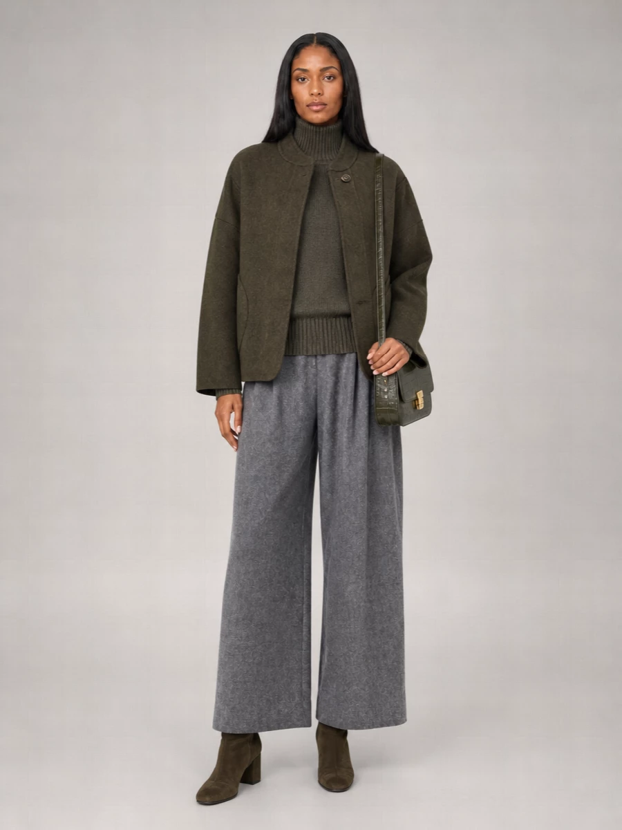 Soeur Wool Short Single Breasted Coat