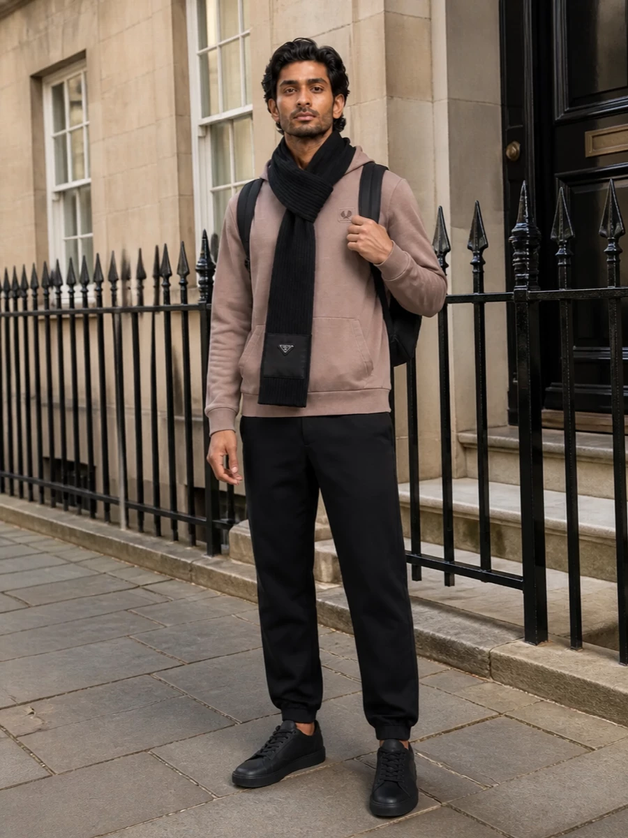 Fred perry hoodie burberry joggers prada sneakers