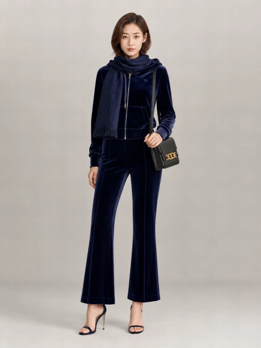 Tom Ford velour zip hoodie