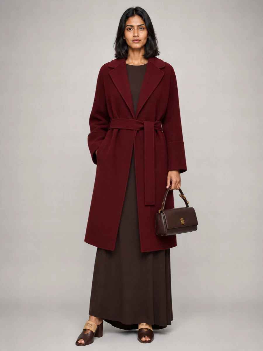 S Max Mara Virgin Wool Single-Breasted Coat