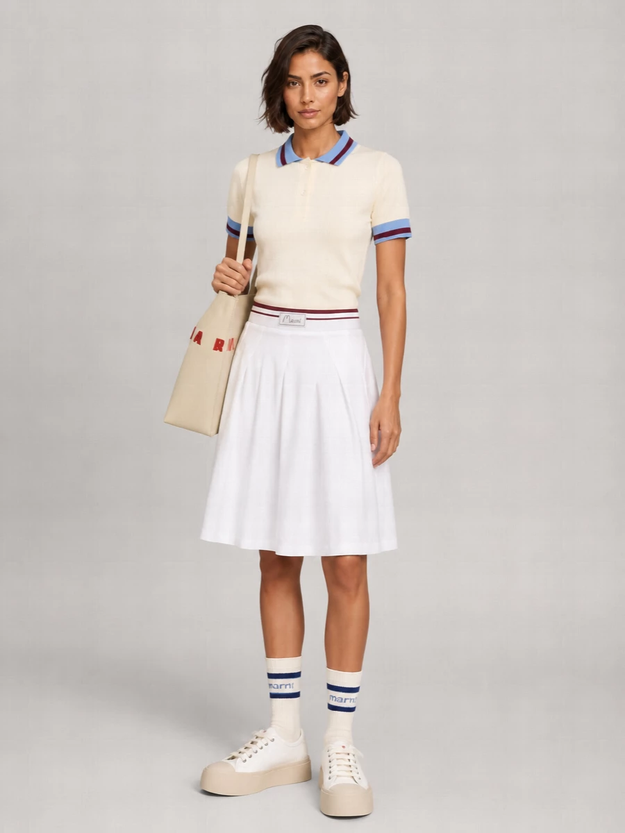 Marni Pleated Midi Skirt