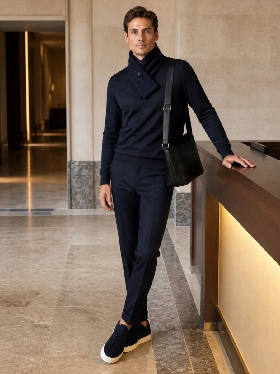 Paul smith navy sweater slim trousers sneakers
