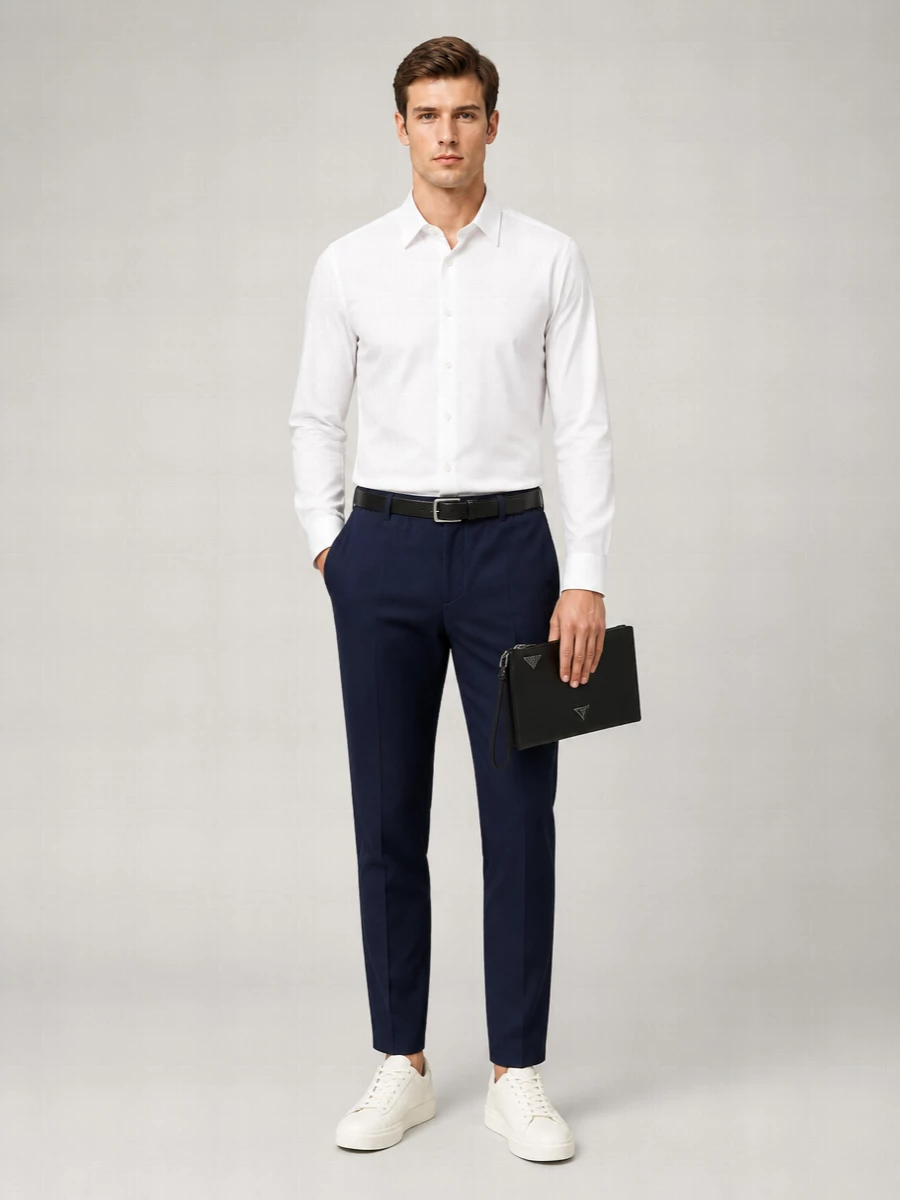 Emporio Armani Linen Straight-Leg Trousers