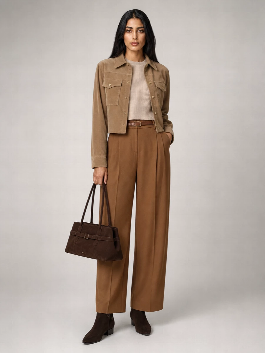 S Max Mara Ribbed Cropped Overshirt