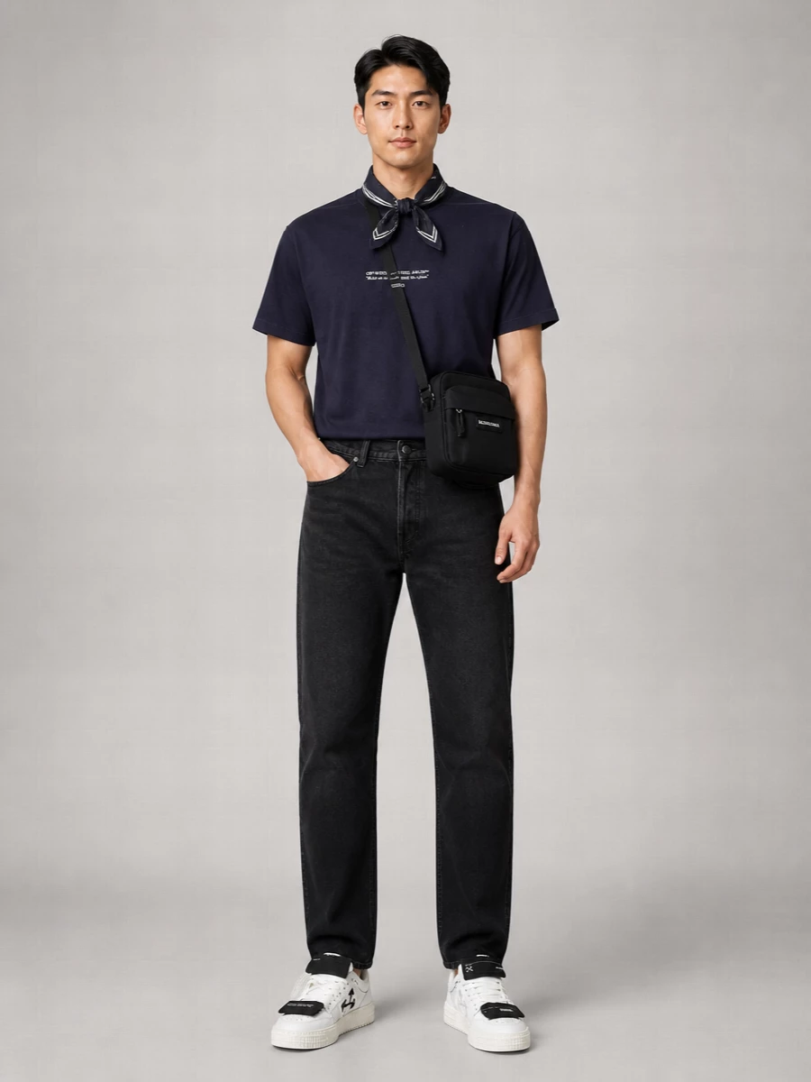 Off-White Cotton Short-Sleeve T-Shirt