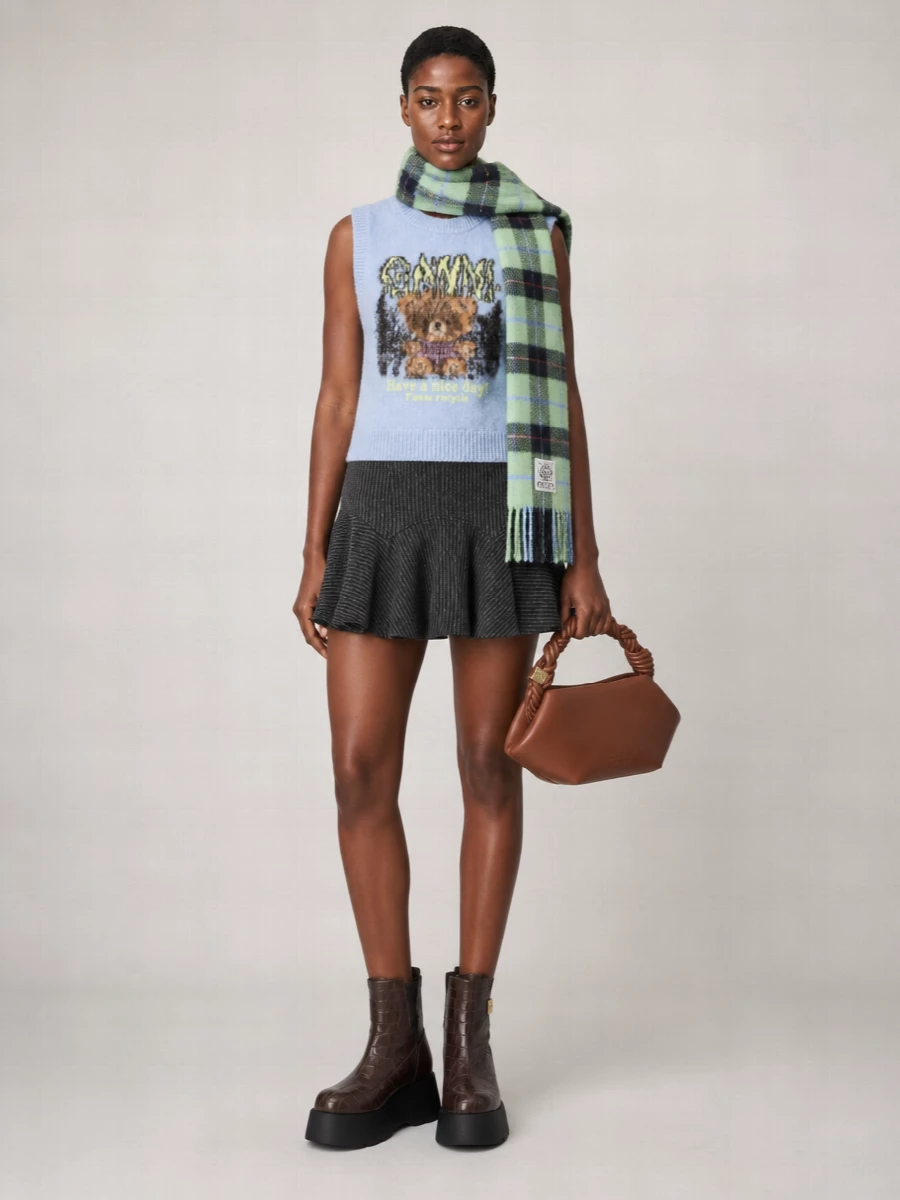 Ganni alpaca wool tank top